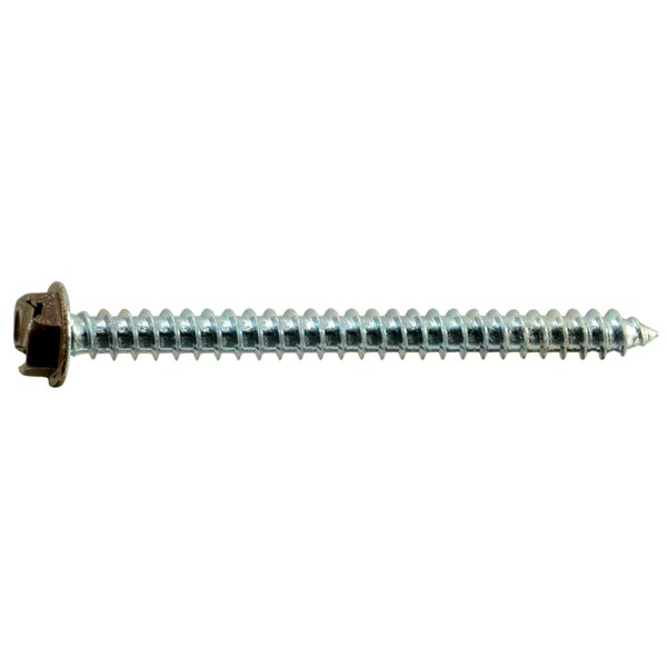 Midwest Fastener Sheet Metal Screw, #8 x 2 in, Painted Steel Hex Head Slotted Drive, 20 PK 37985 - main